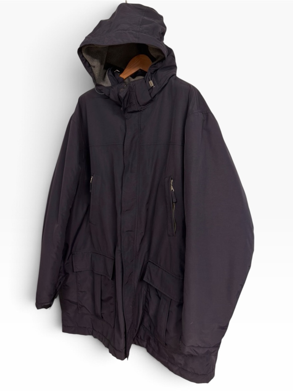 Lands’ End The Squall Parka Men’s XXL Navy Waterproof Fleece Lined Winter Jacket - Picture 2 of 11